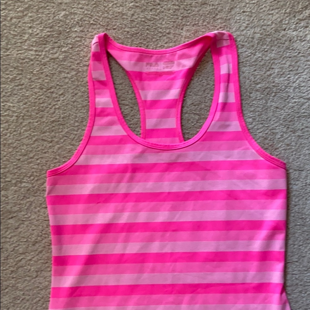 Fila Performance Running Neon Pink Racerback Tank - Picture 5 of 7